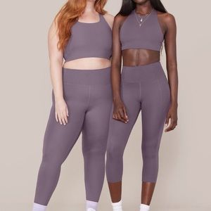 Girlfriend Collective Compressive High Rise Legging 7/8” in Dahlia